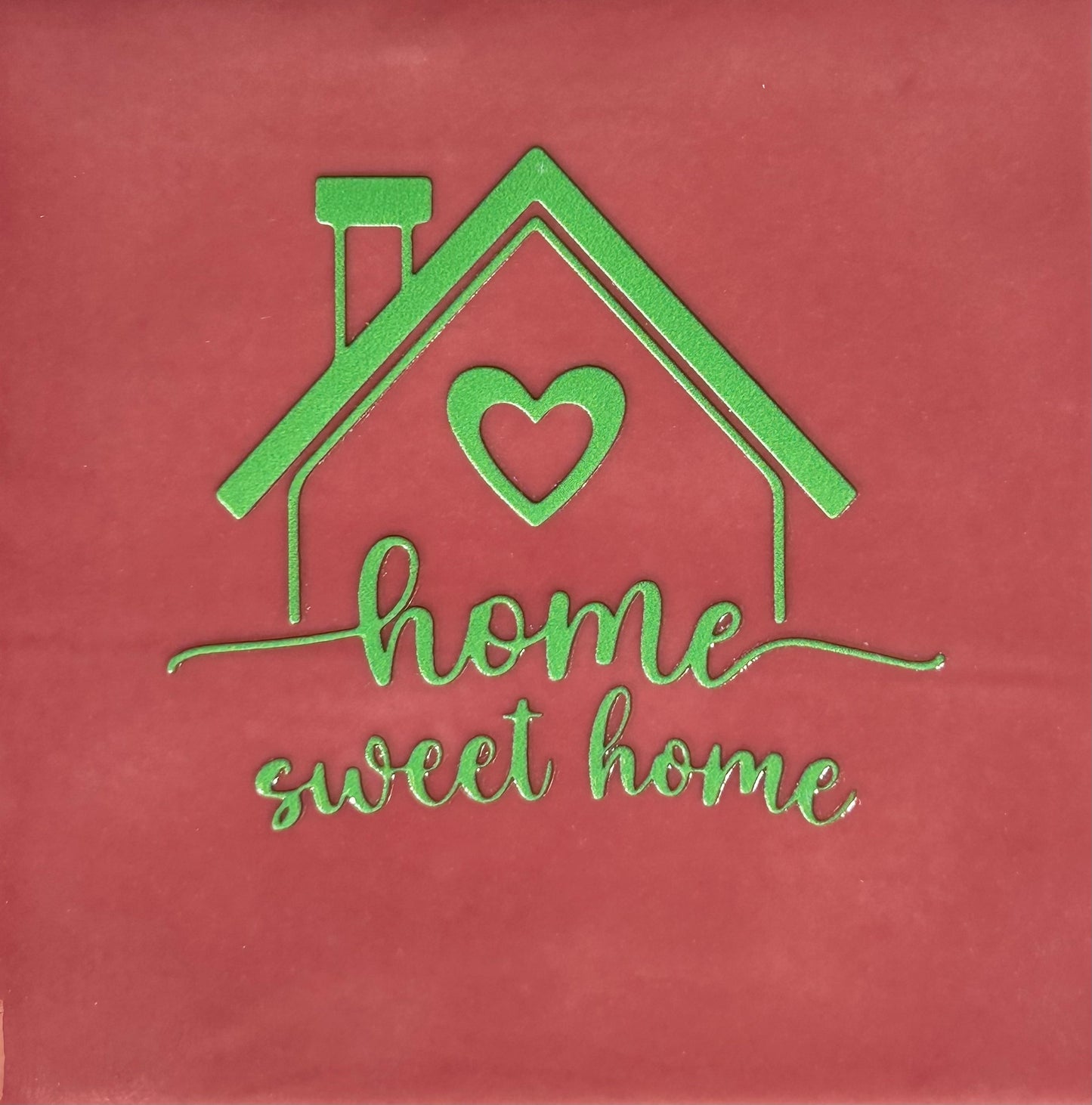 Quote tegeltje 'Home sweet home' roze/aqua