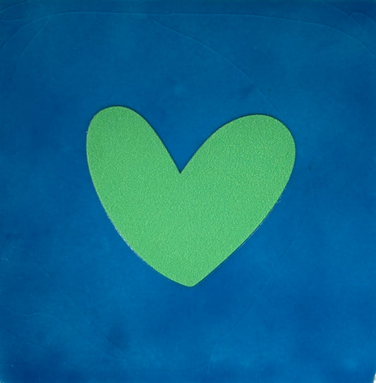 Quote tegeltje 'hartje dicht' nieuw lichtblauw/mint