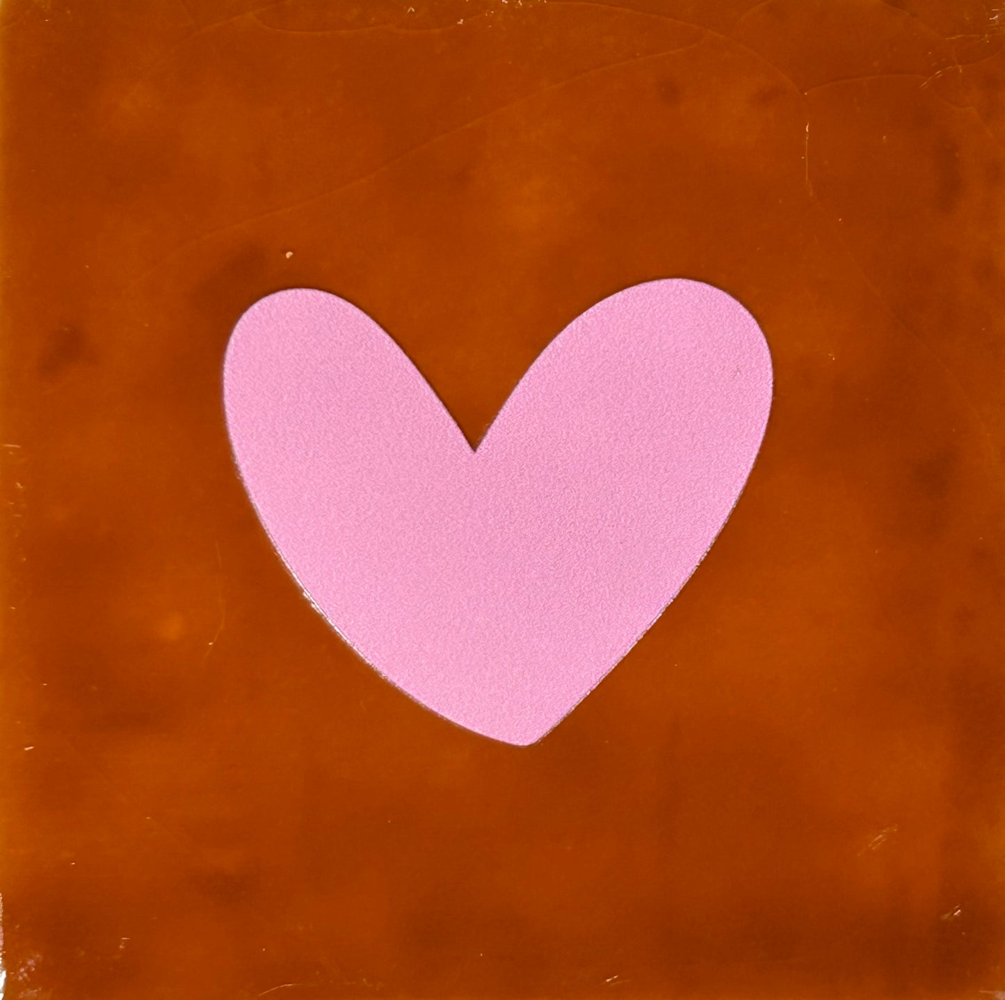 Quote tegeltje 'hartje dicht' nieuw terra/warmroze