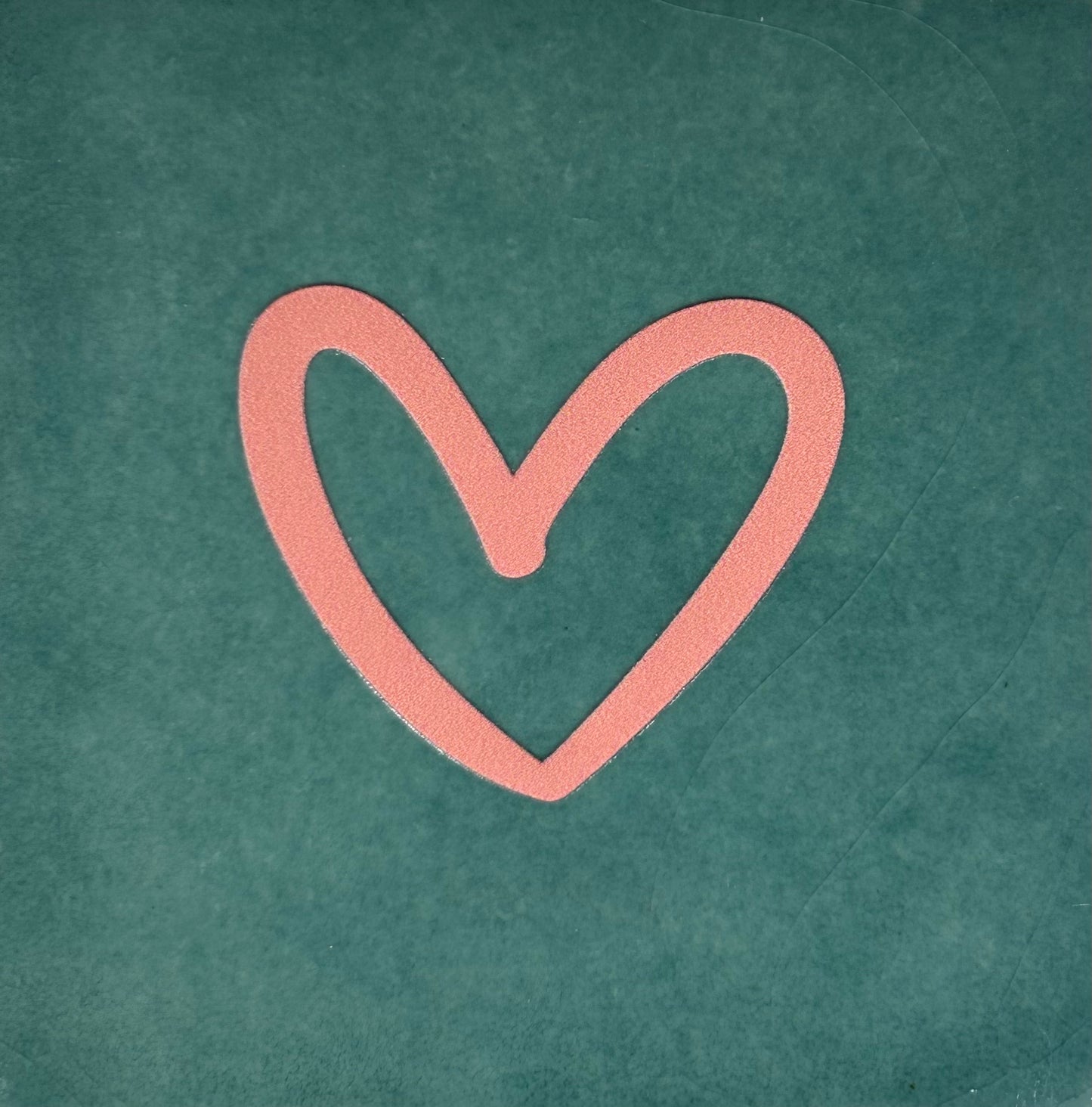 Quote tegeltje 'hartje open' nieuw zeegroen/zalm