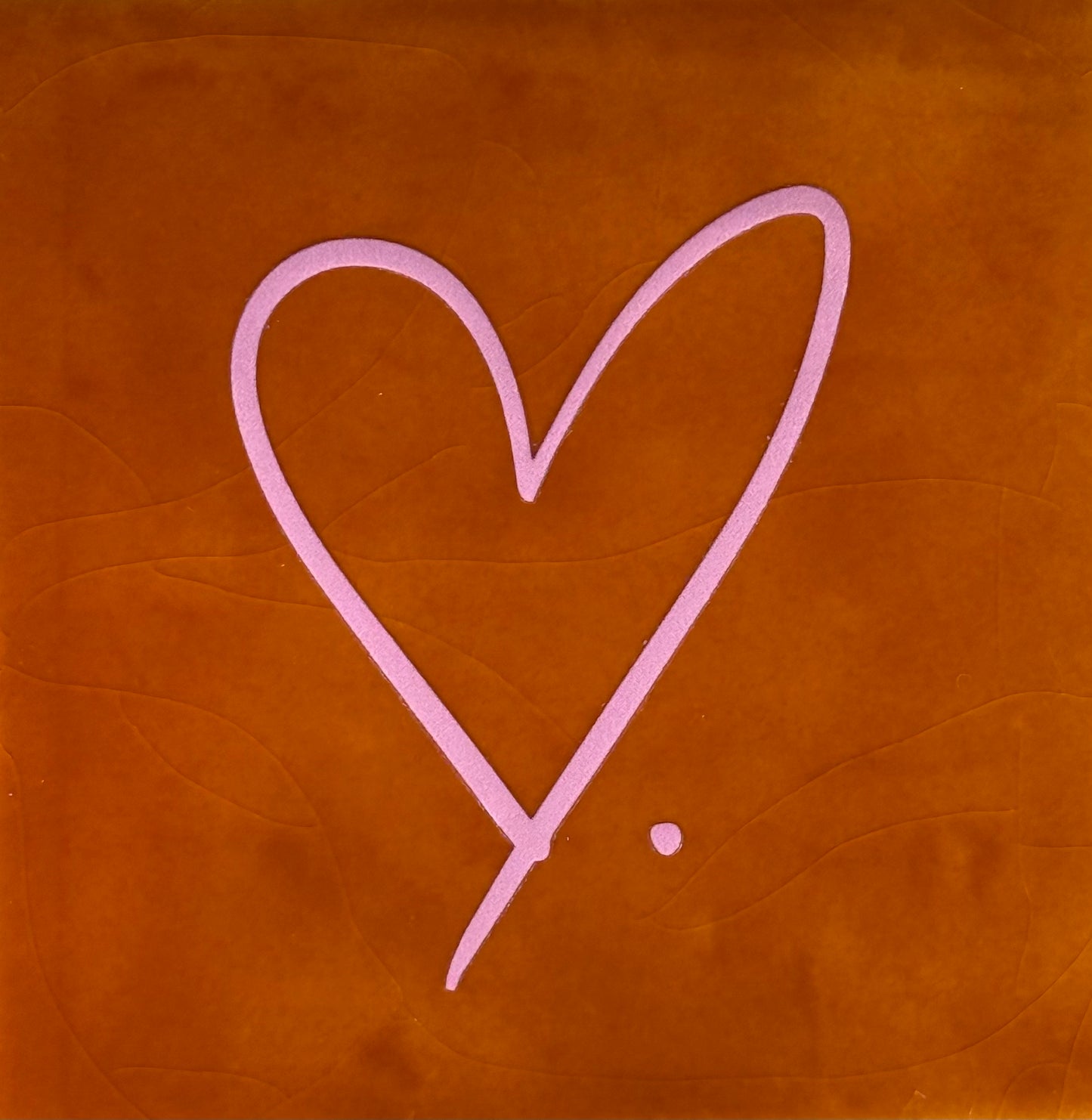 Quote tegeltje 'hartje open fijn' terra/warmroze