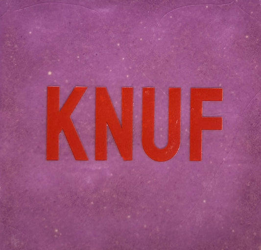Quote tegeltje 'knuf' lila/rood