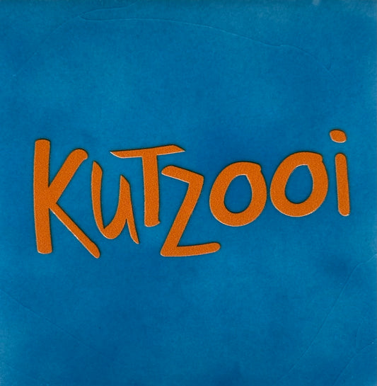 Quote tegeltje 'kutzooi' lichtblauw/oranje