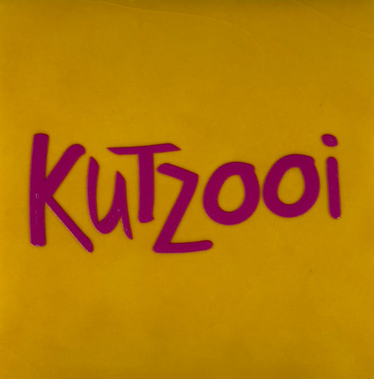 Quote tegeltje 'kutzooi' geel/knalroze