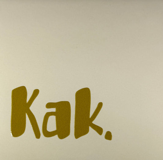 Quote tegeltje 'kak' creme/goud