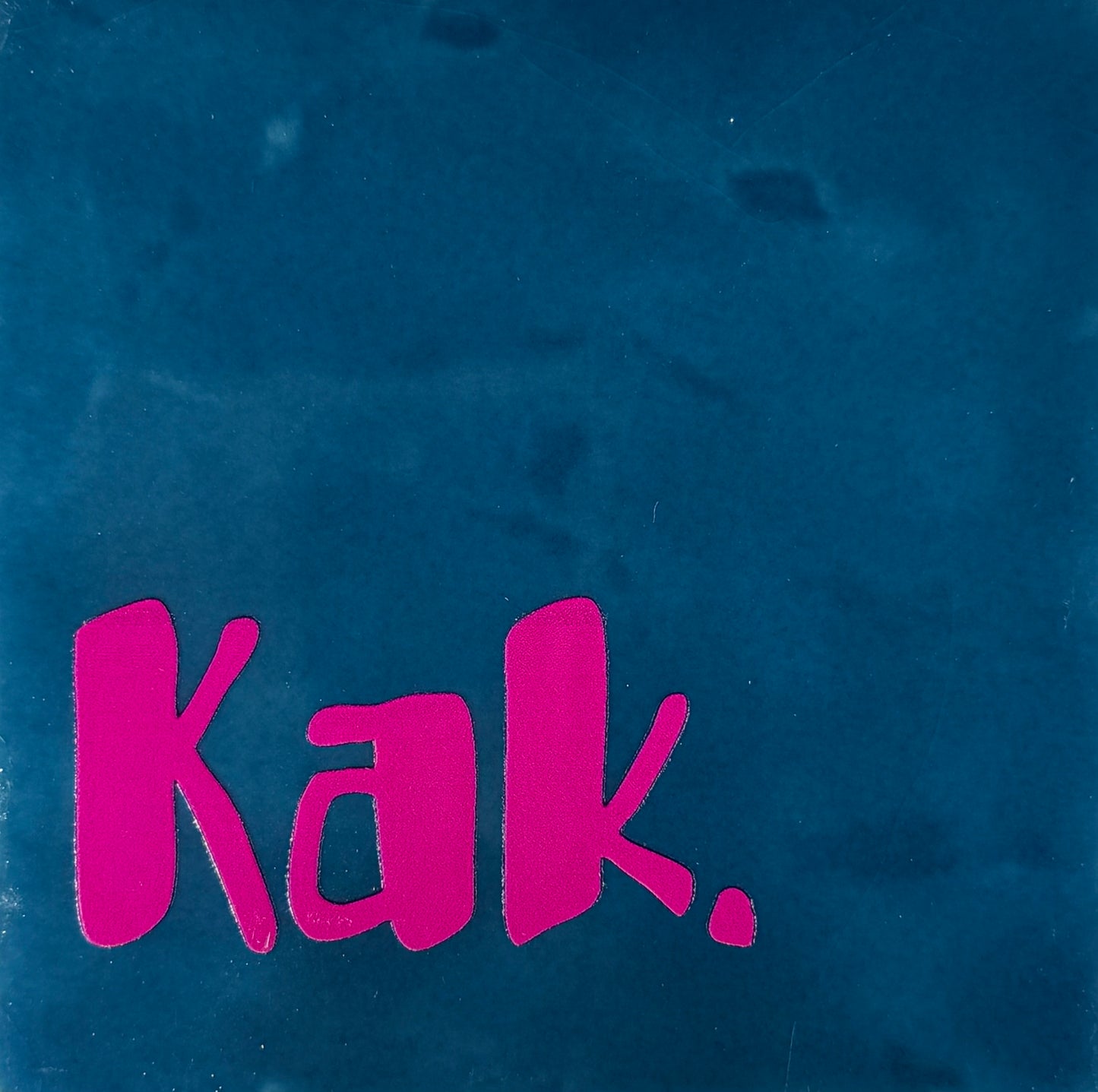 Quote tegeltje 'kak' donkerblauw/knalroze