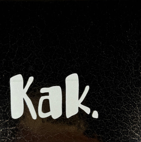 Quote tegeltje 'kak' goud/creme