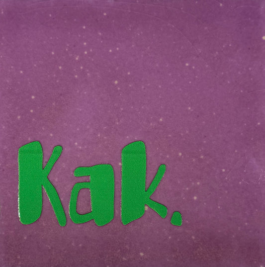 Quote tegeltje 'kak' lila/knalgroen