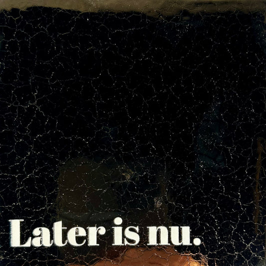 Quote tegeltje 'later is nu.' goud/creme