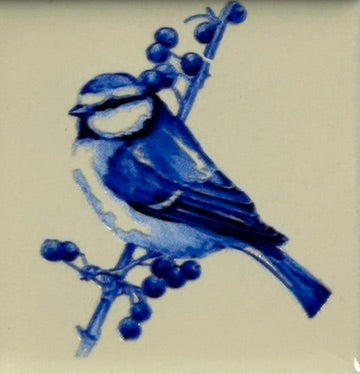 MINI Quote tegeltje MINI DB 'vogel' creme/blauw