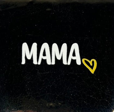 Quote tegeltje 'mama' (hartje) goud/creme
