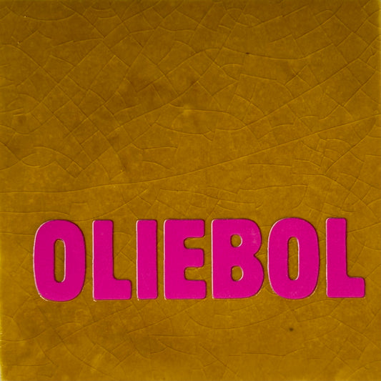 Quote tegeltje 'oliebol' oker/roze