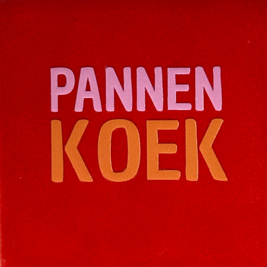 Quote tegeltje 'pannenkoek' rood/warmroze (oranje)
