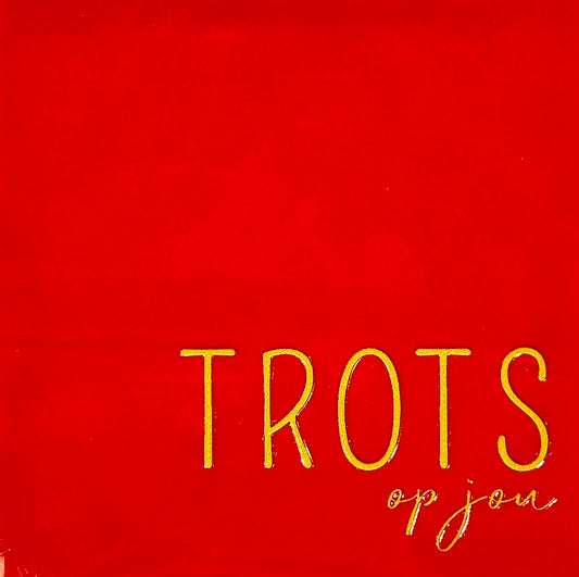 Quote tegeltje 'trots op jou' rood/goud