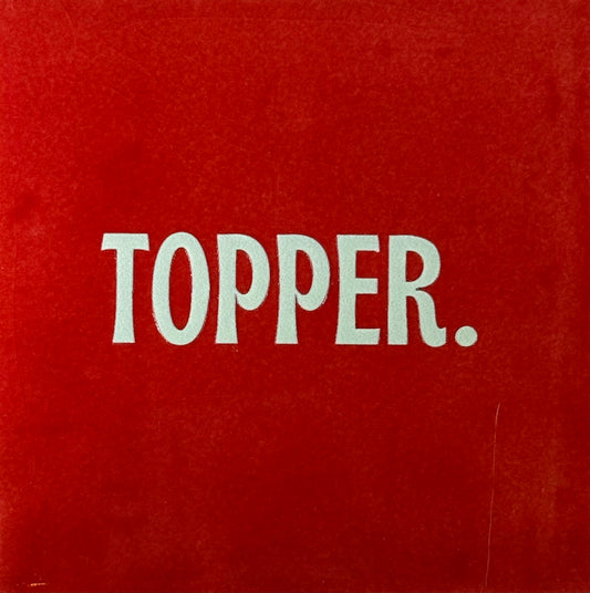 Quote tegeltje 'topper.' nieuw rood/lichtgroen