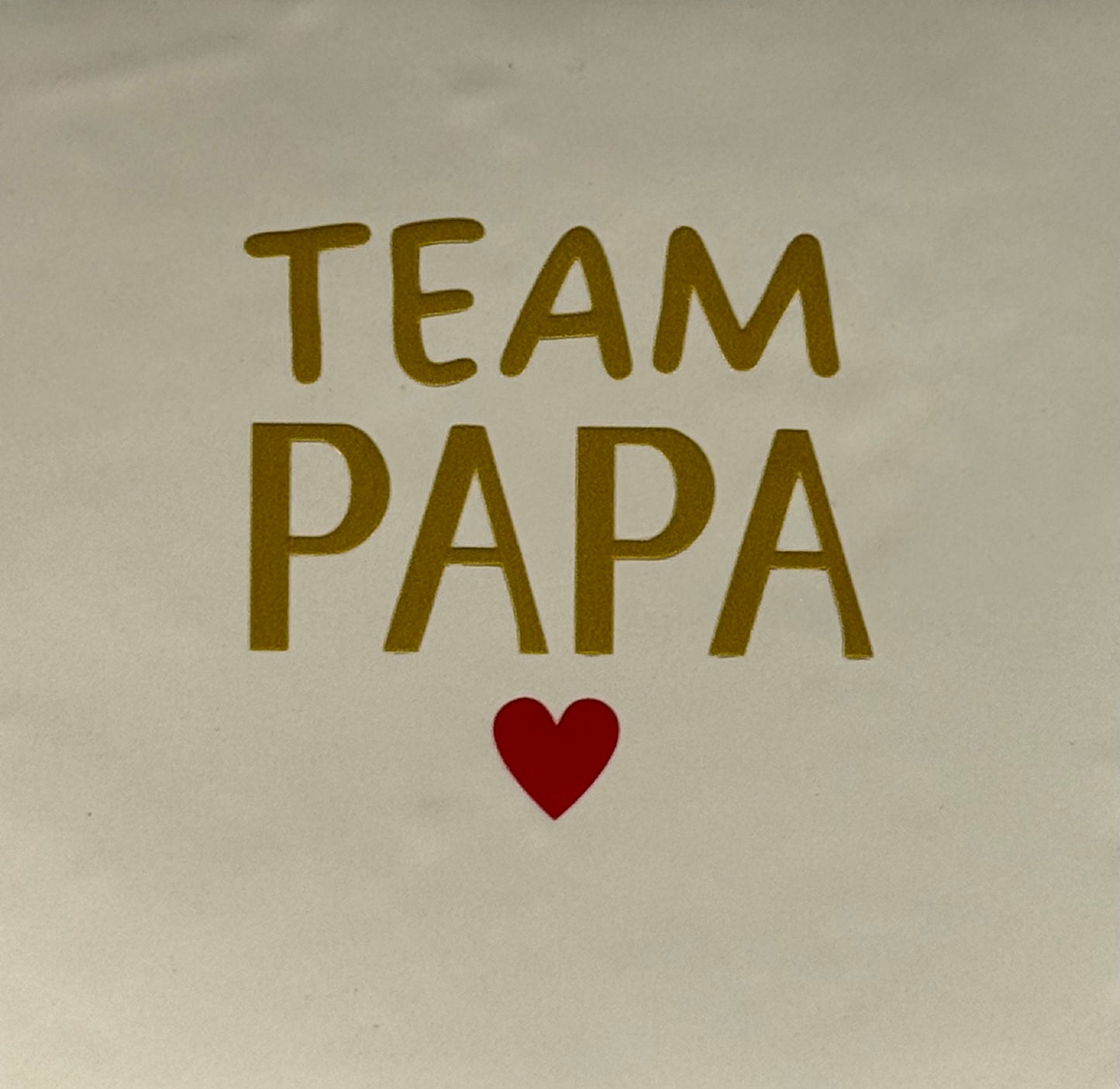 Quote tegeltje 'team papa' creme/goud(creme)