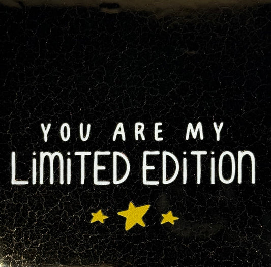 Quote tegeltje 'you are my limited edition' goud/creme (goud)