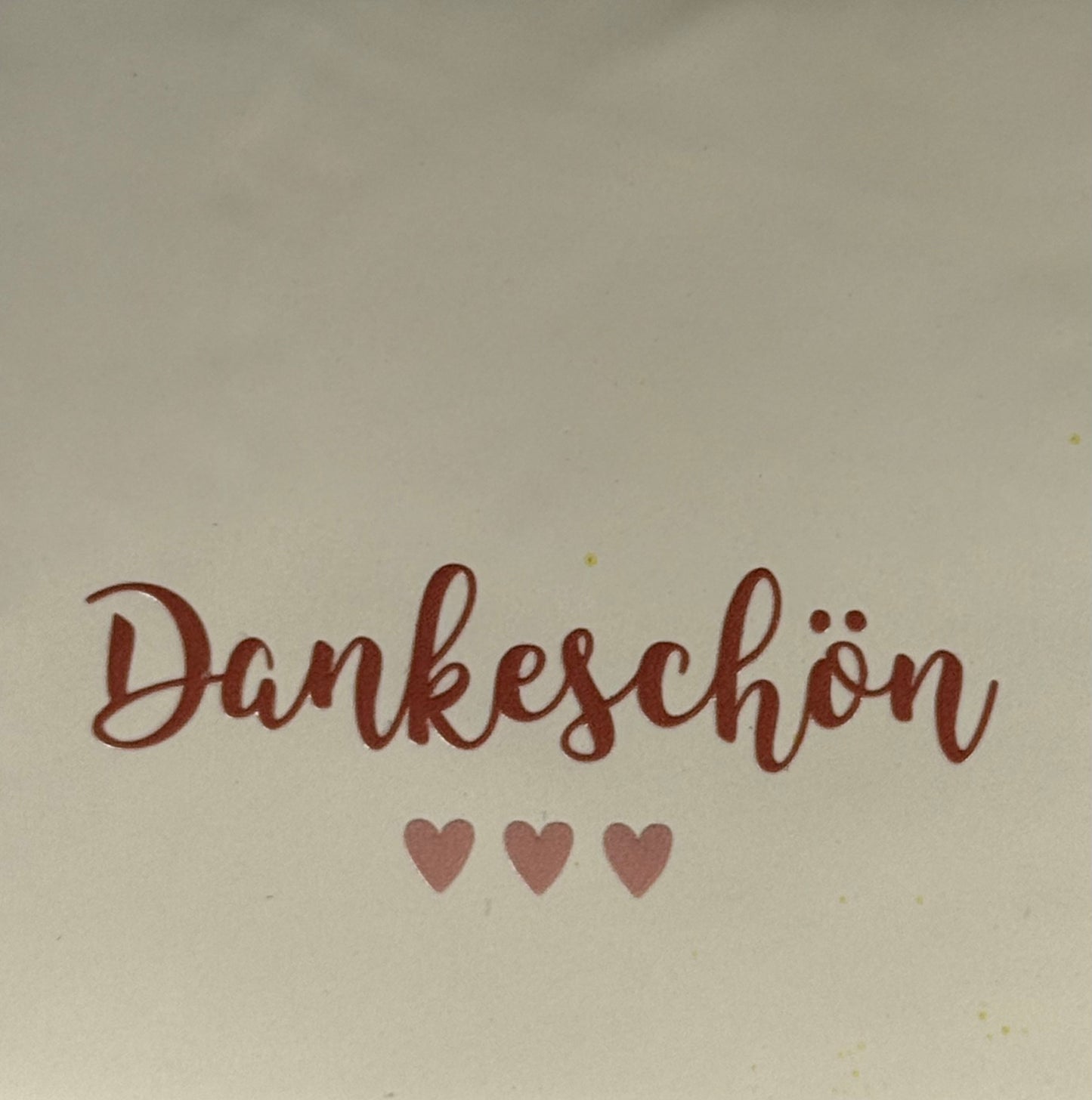 Quote tegeltje 'Dankeschön' creme/cherry(taupe)