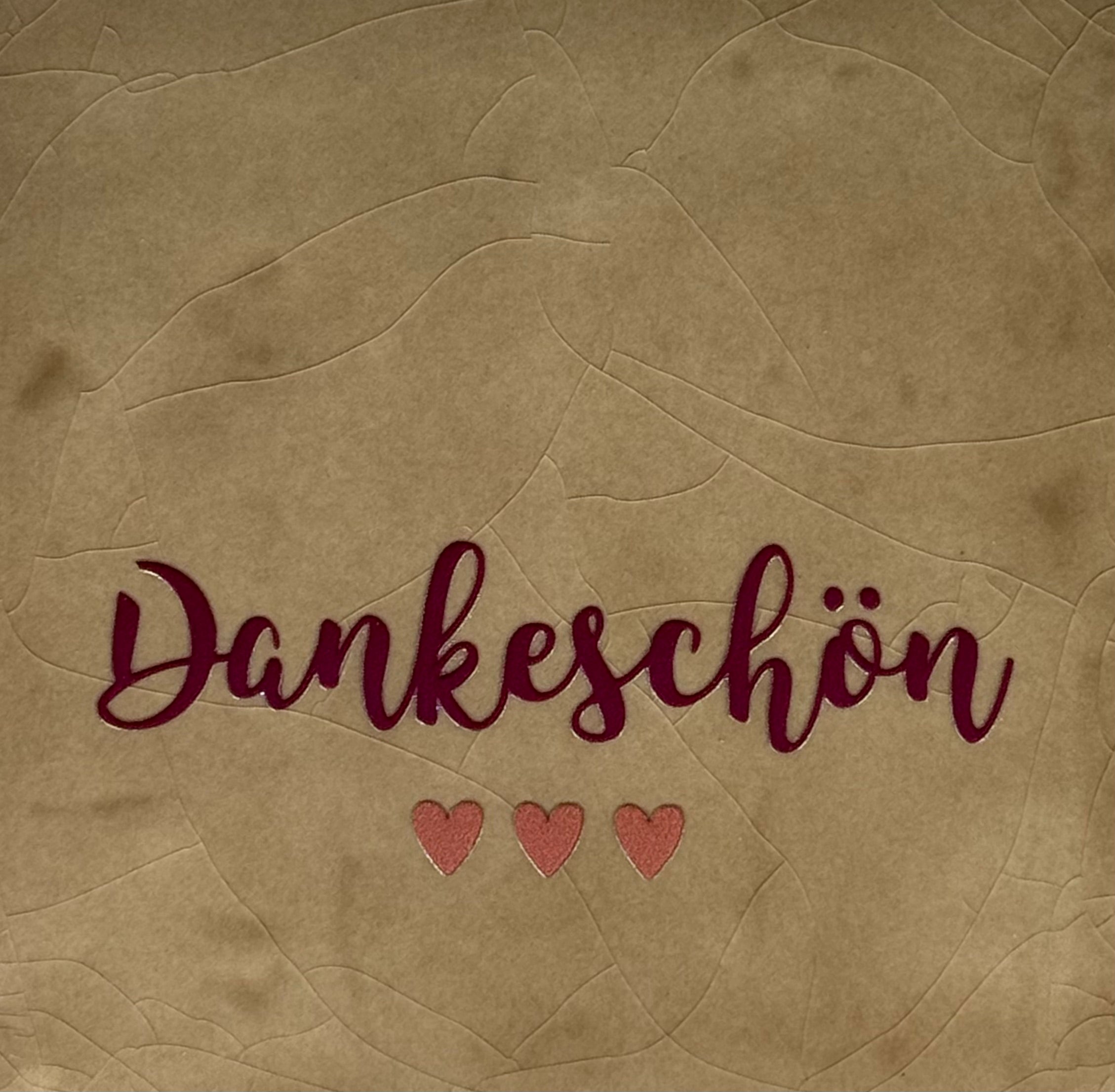 Quote tegeltje 'Dankeschön' taupe/cherry(taupe) – YETT