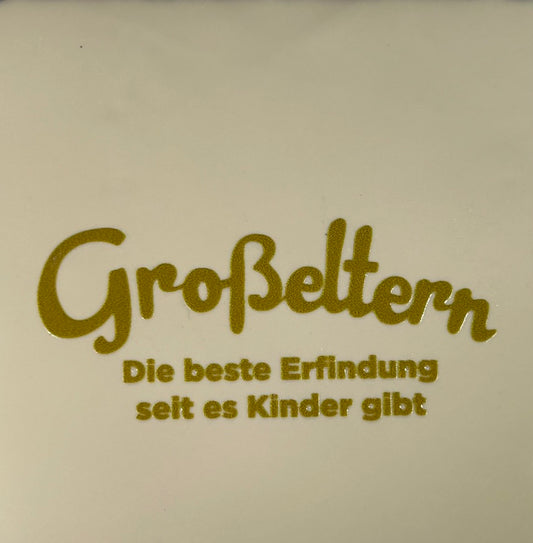 Quote tegeltje 'grosseltern' creme/goud