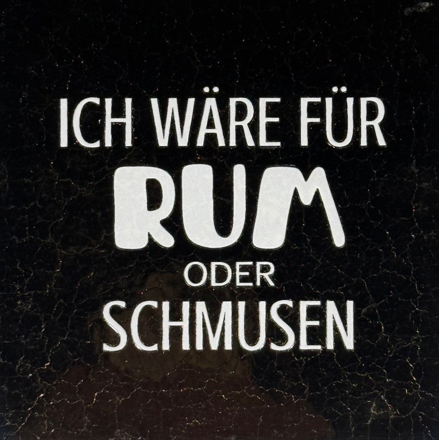 Quote tegeltje 'ich wäre für rum…' goud/creme