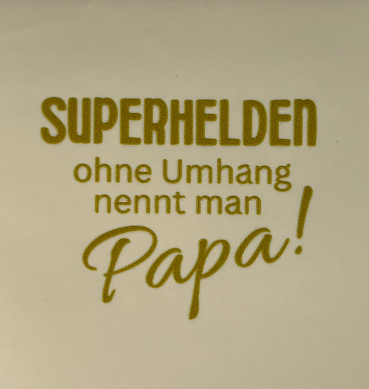 Quote tegeltje 'superhelden' creme/goud