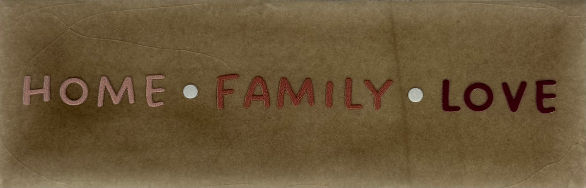 Quote tegeltje DO 'home family love' taupe/combi 7