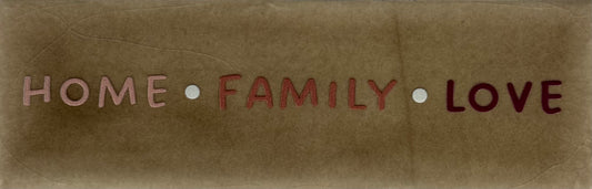 Quote tegeltje DO 'home family love' taupe/combi 7