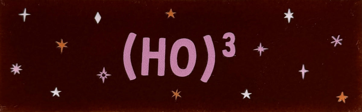 Quote tegeltje DO '(ho)3 kastanje/warmroze(zachtroze-oranje)