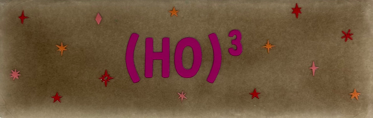 Quote tegeltje DO '(ho)3' taupe/knalroze(combi 8)
