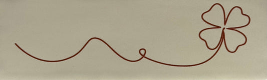 Quote tegeltje DO 'klavertje' creme/taupe