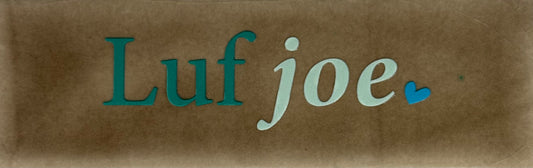 Quote tegeltje DO 'luf joe' taupe/combi 10