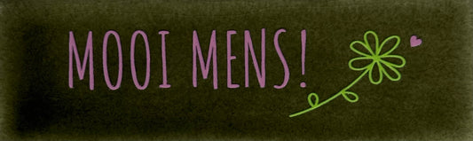 Quote tegeltje DO 'mooi mens' olijf/warmroze(lime)