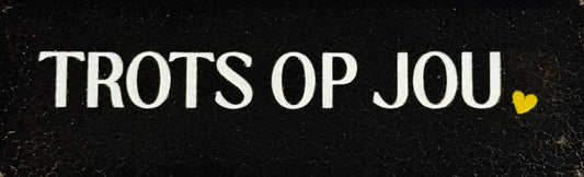 Quote tegeltje DO 'trots op jou' goud/creme(goud)
