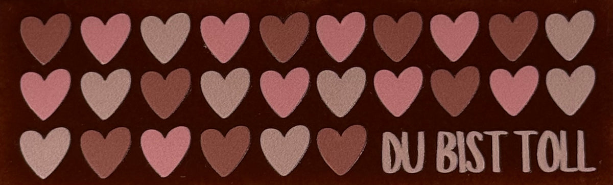 Quote tegeltje DO 'du bist toll' kastanje/nude roze(taupe-nude roze- zalm)