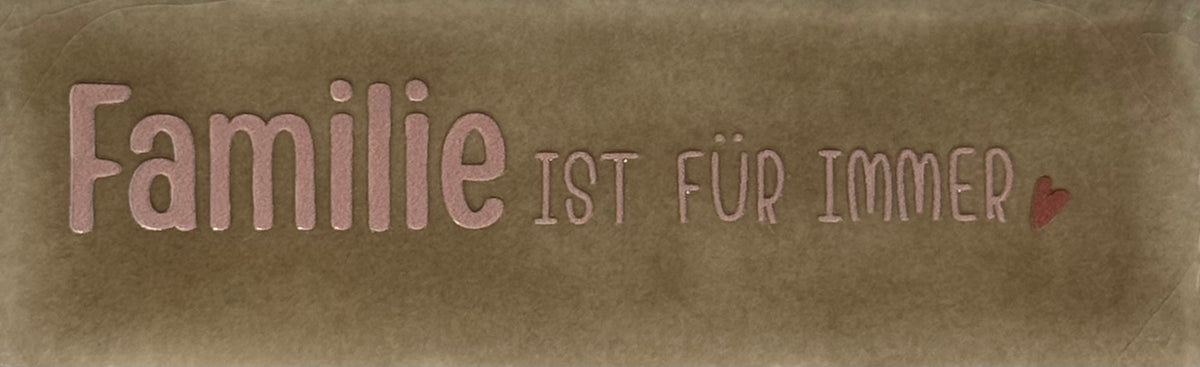 Quote tegeltje DO 'familie ist für immer' taupe/nude roze(taupe)