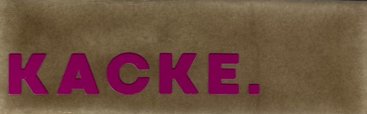 Quote tegeltje DO 'kacke.' taupe/knalroze