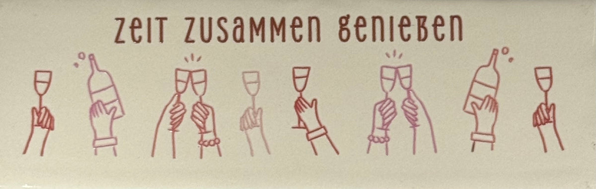 Quote tegeltje DO 'zeit zusammen genießen' creme/taupe(combi 6)